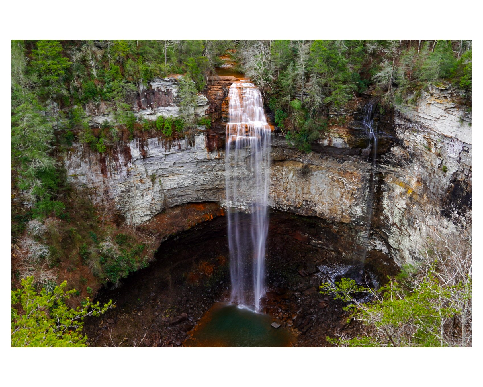 A tall waterfall