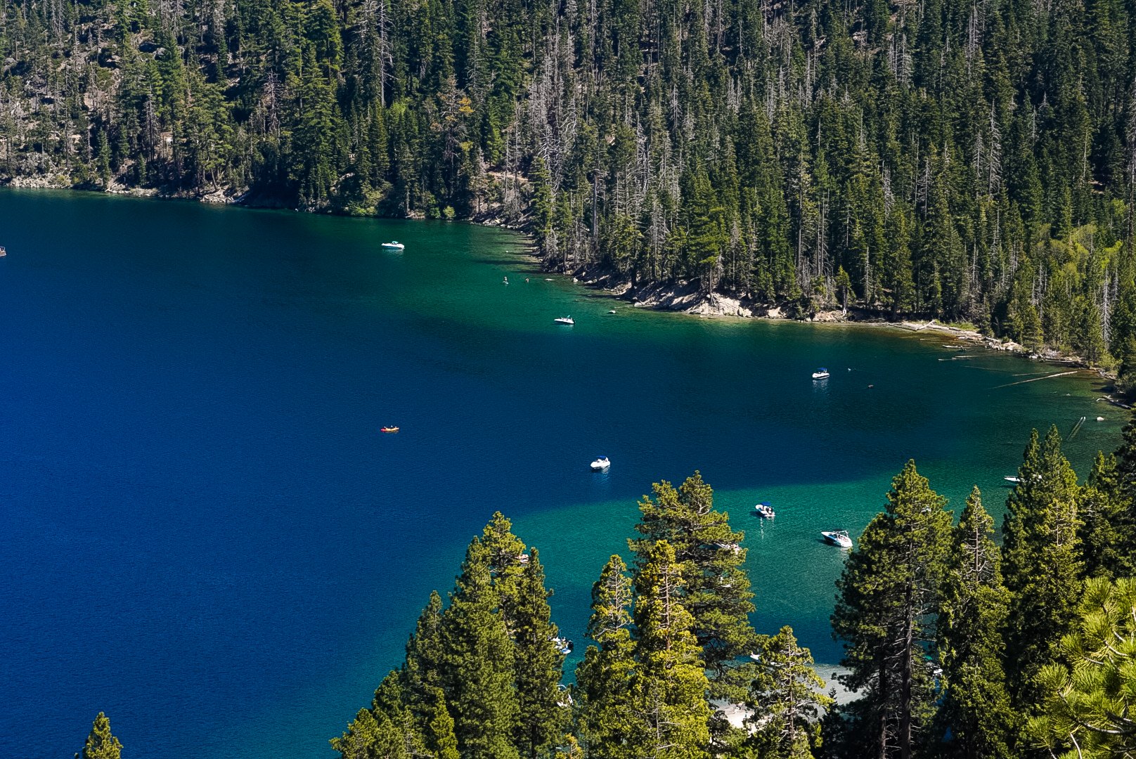 Deep blue alpine water